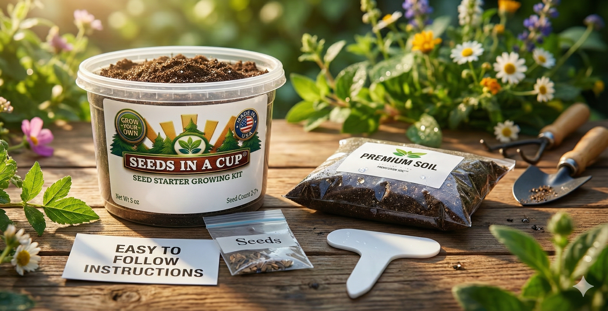 Complete Seeds In A Cup Collard Greens growing system: recyclable planter, premium soil, and non-GMO Brassica oleracea var. viridis seeds. Indoor seed starter kit manufactured in Cleveland, Ohio, USA.