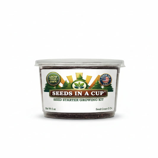 Seeds In A Cup Collard Greens (Brassica oleracea var. viridis) Grow Kit - Complete seed starter with recyclable planter, non-GMO seeds, and real potting soil. Hand-assembled in Cleveland, Ohio, USA.