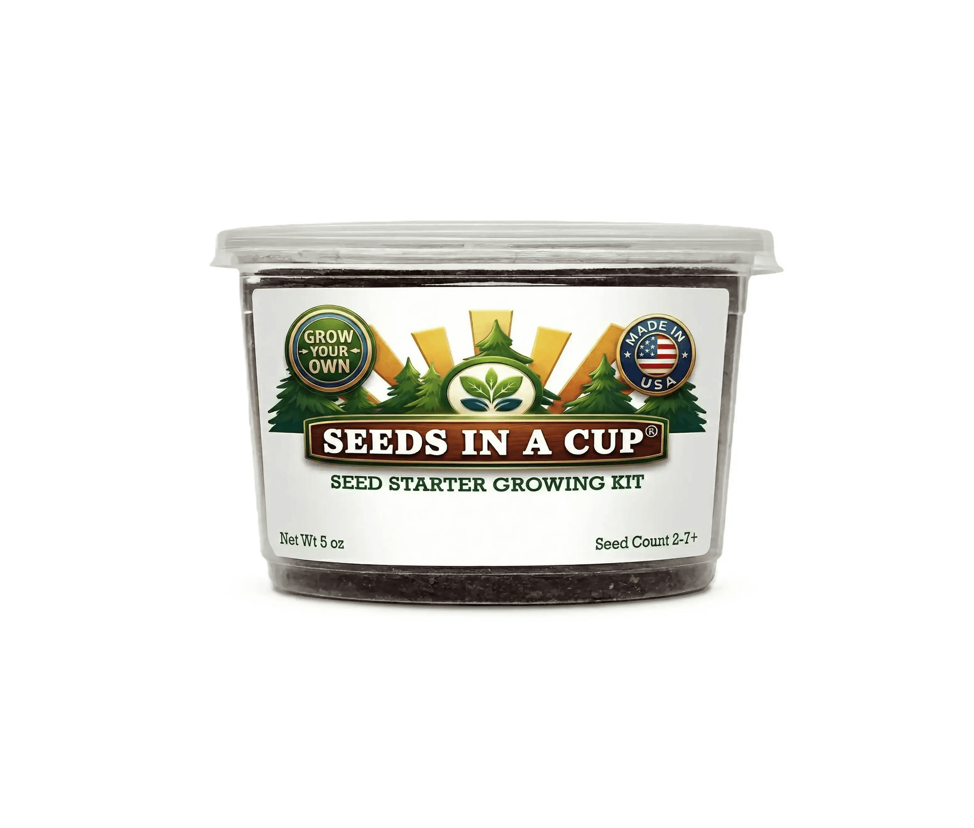 Complete Seeds In A Cup Jalapeno Pepper growing system: recyclable planter, premium soil, and non-GMO Capsicum annuum seeds. Indoor seed starter kit manufactured in Cleveland, Ohio, USA.